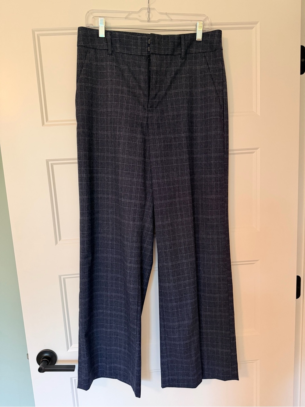 Banana Republic Navy Windowpane Dress Pants